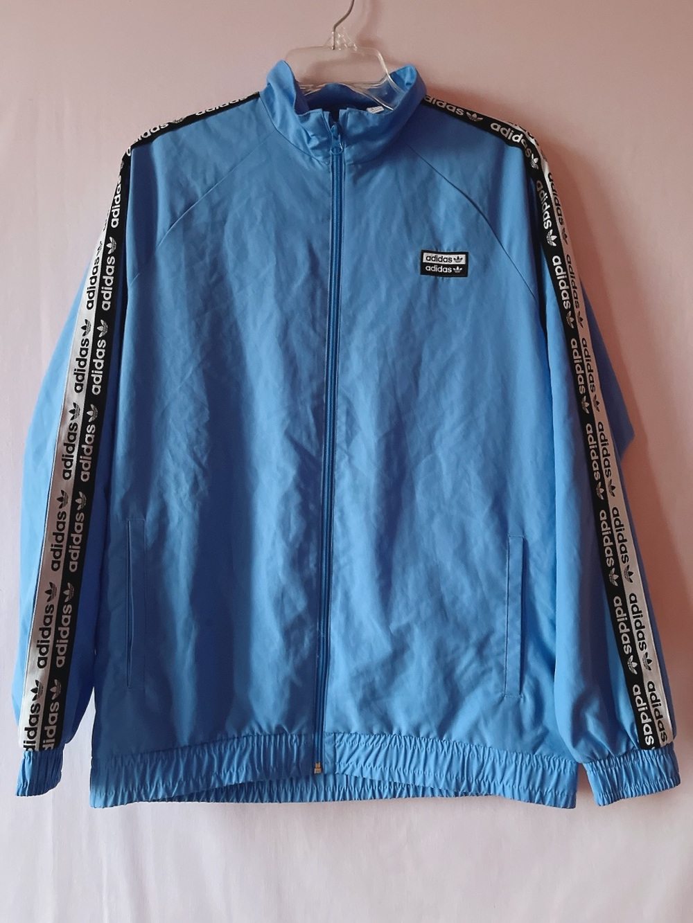 Adidas Blue Track Full Zip Jacket 🩵🔲✨